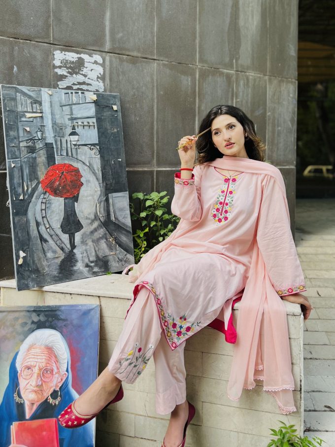 Dhanak - Stories of Color - Women Dress Woven in Lawn Embroidery