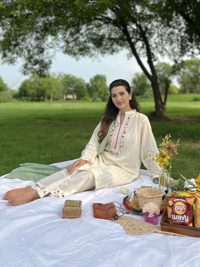 Abar - Grace Woven Dress in Off-White Lawn Embroidery