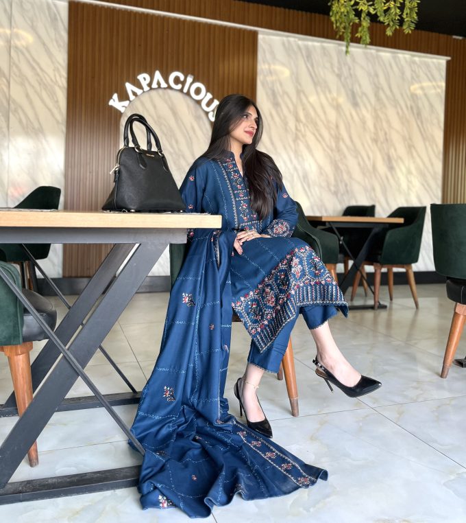 Jahaan - Elegance Stitched in Deep Teal with Timeless charm